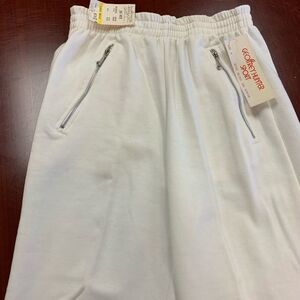 Vintage Geoffrey Hunter Jersey White Stirrup Pants sz S NWT